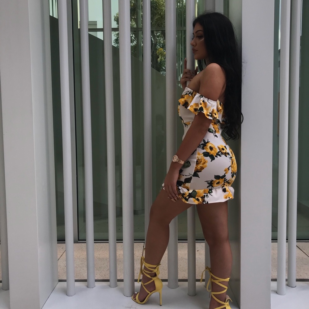 Yellow Floral Dress